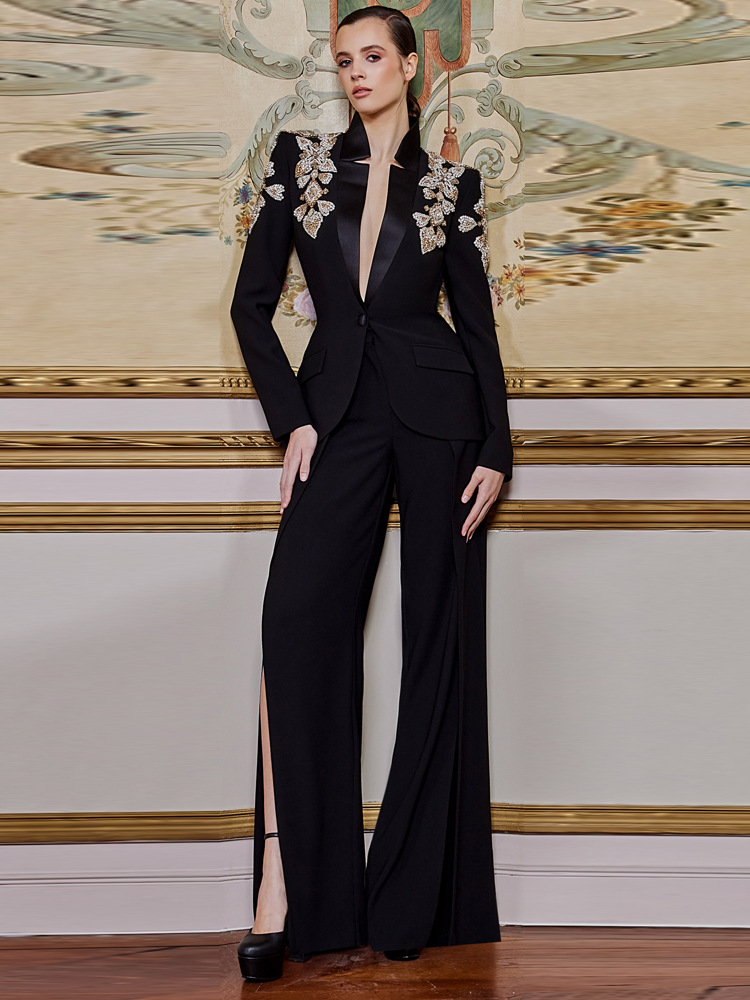 Women'S Formal Wear Suit - Conjunto de Blazer e Calças de