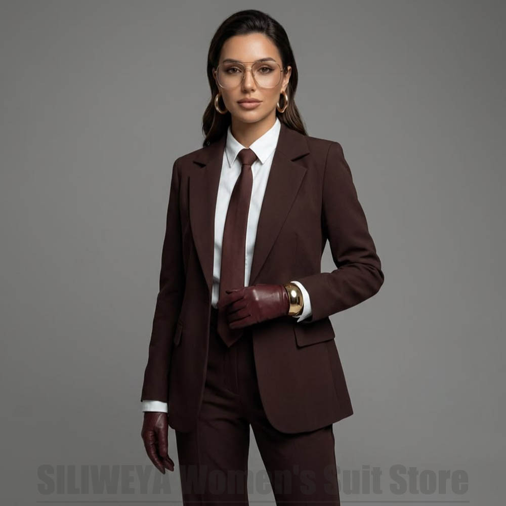Women Formal Wear Interview - Blazer Feminino com Lapela Entalhada e