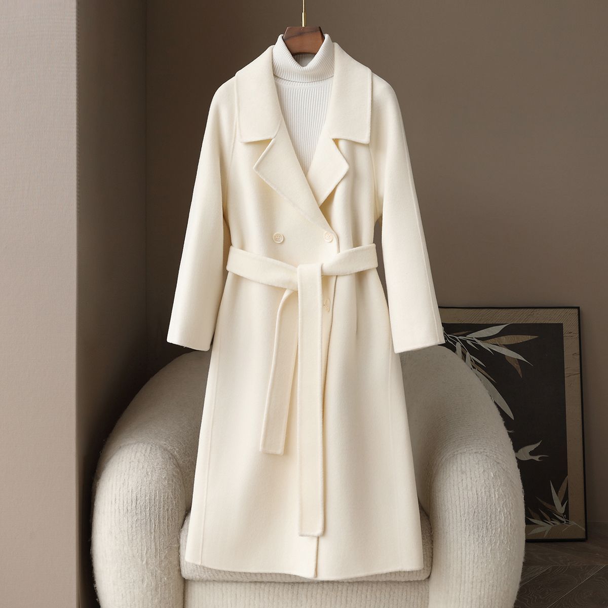 Tailored Coat Wool - Novo Produto 25S: Casaco Feminino Longo