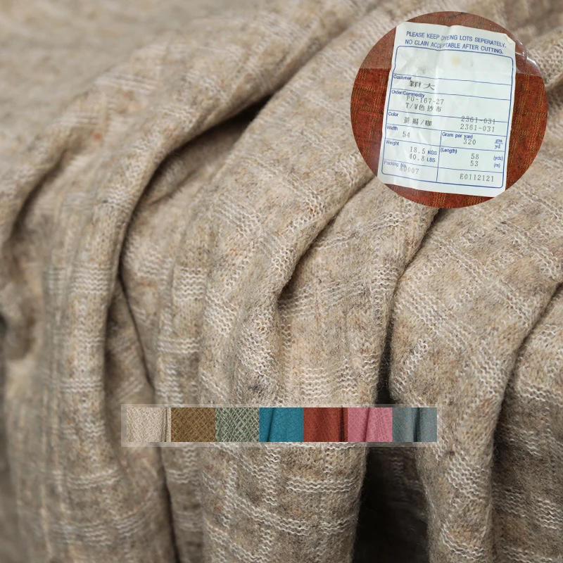 Tailored Coat Wool - Redraspberry japonês xadrez tricô 100% tecidos