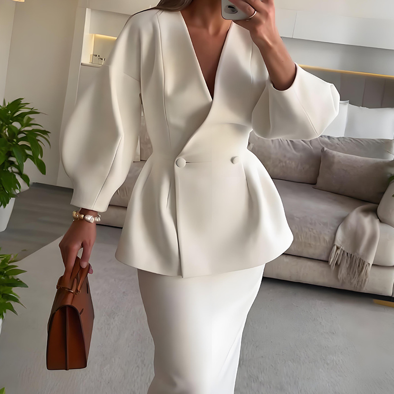 Women Formal Wear For Meeting - Conjuntos de 2 Peças para Mulheres,