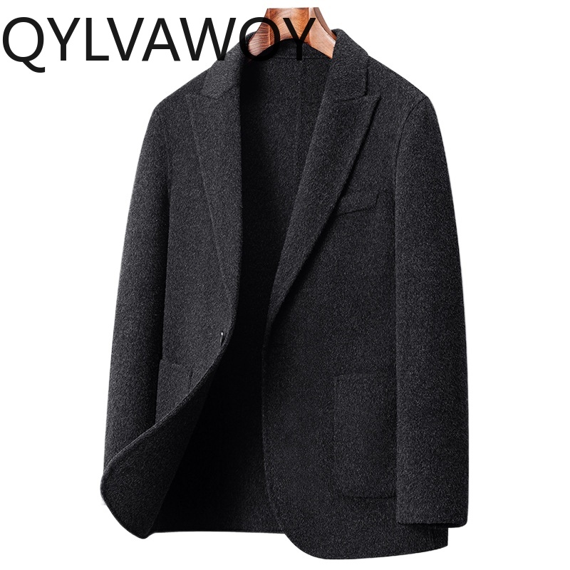 Tailored Coat Wool - Jaqueta Masculina QYLVAWOY 100% Lã com