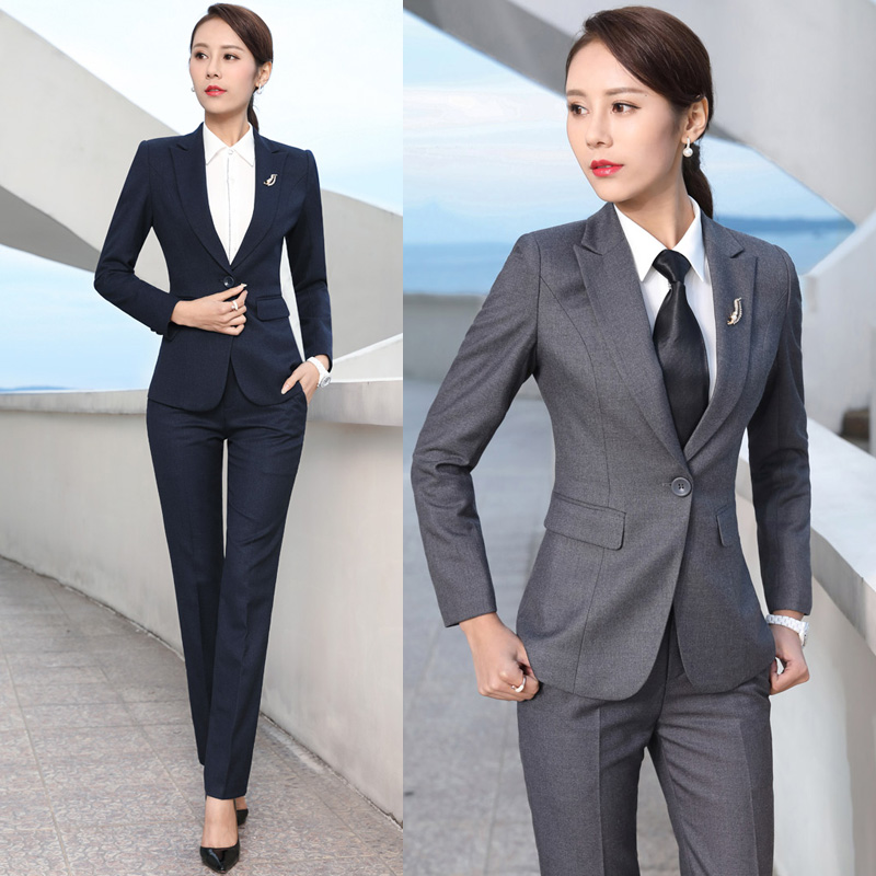 Women Formal Wear Interview - Terno elegante de primavera e outono,