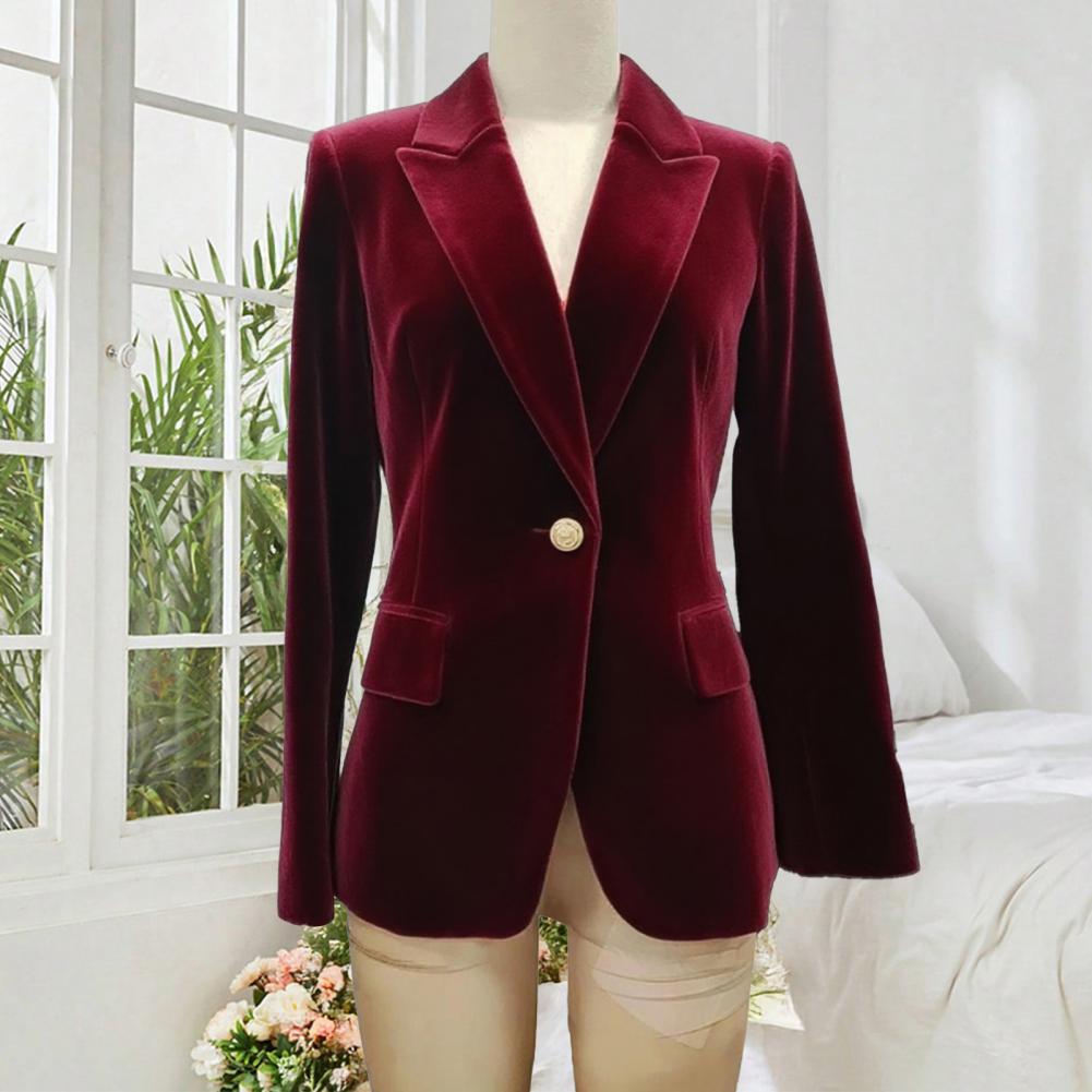 Women'S Formal Wear For A Wedding Guest - Blazer Feminino de Veludo Tamanho Grande