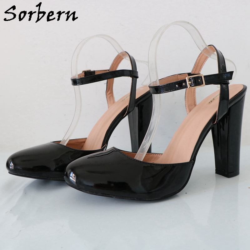 Pump Heel Block - Sorbern-sapatos de cinta no tornozelo para