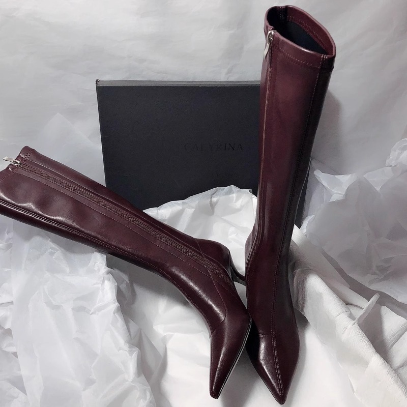 Women'S Work Fashion - Botas de Salto Alto Femininas de