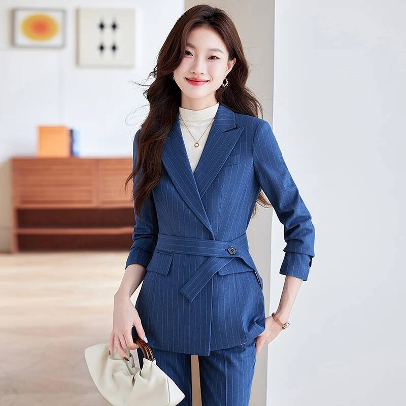 Women Formal Wear Interview - Alta qualidade tecido elegante listrado formal
