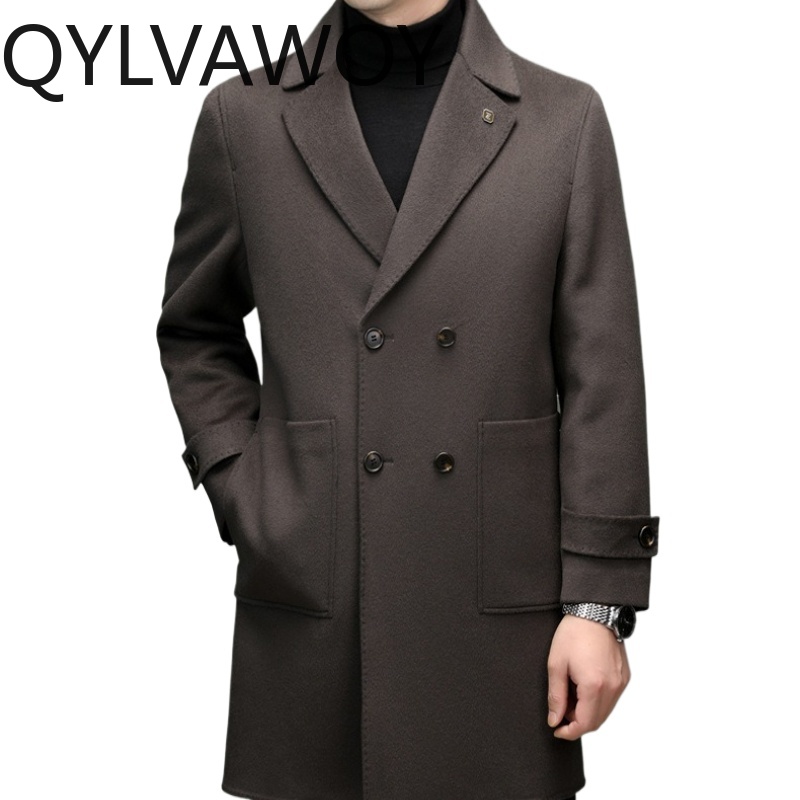 Tailored Coat Wool - QYLVAWOY Jaqueta Masculina de Lã Cashmere