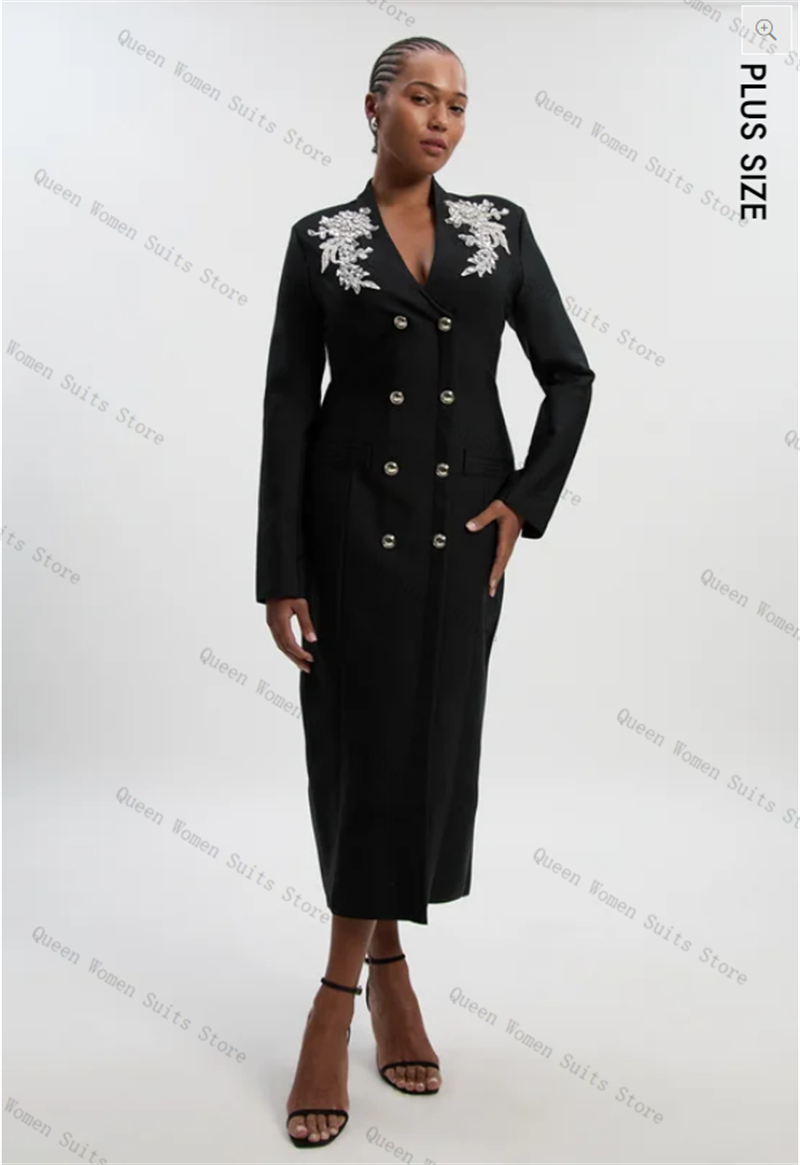 Women'S Formal Wear For A Wedding Guest - Preto algodão feminino terno 1 peça