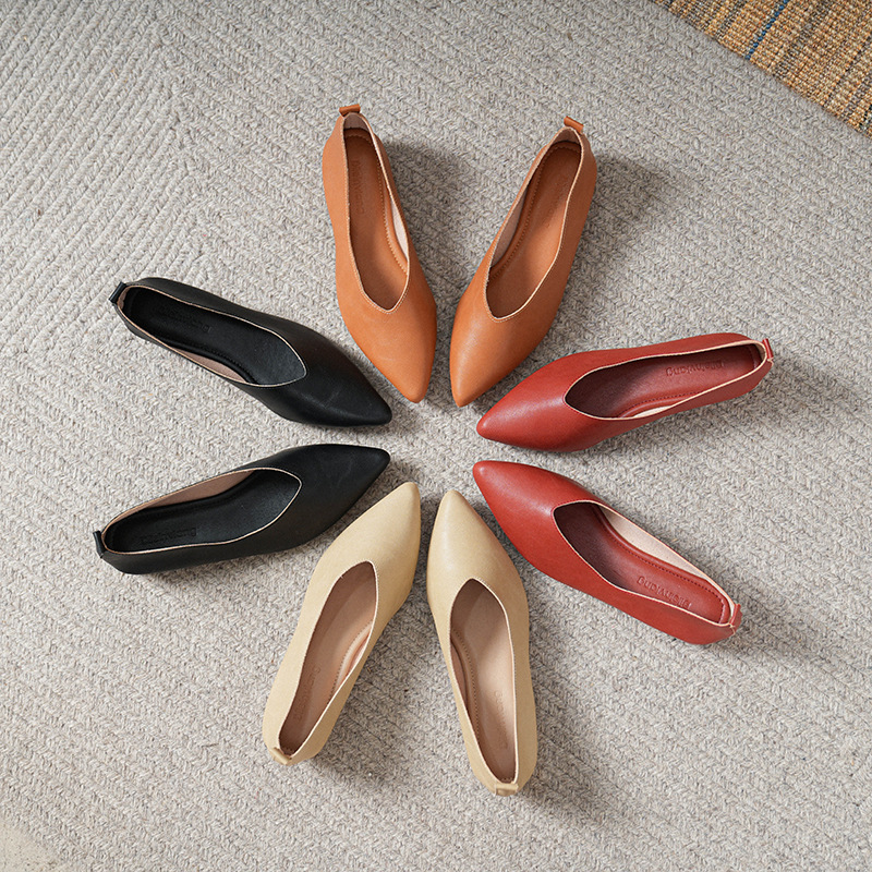 Women'S Work Fashion - Sapatos de Trabalho de Couro Macio