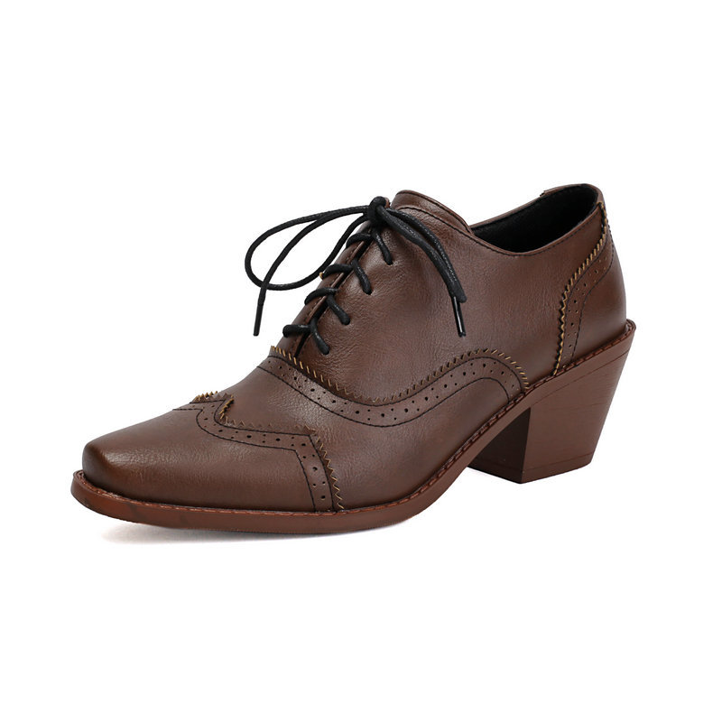 Sapatos Oxford Femininos com B - Pump Heel Block avaliação e preço