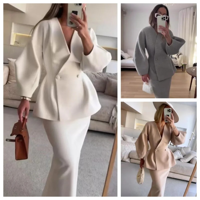 Conjuntos de 2 Peças para Mulh - Women Formal Wear For Meeting avaliação e preço