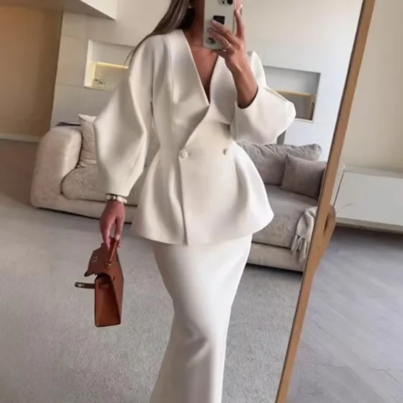 Conjuntos de 2 Peças para Mulh - Women Formal Wear For Meeting avaliação e preço