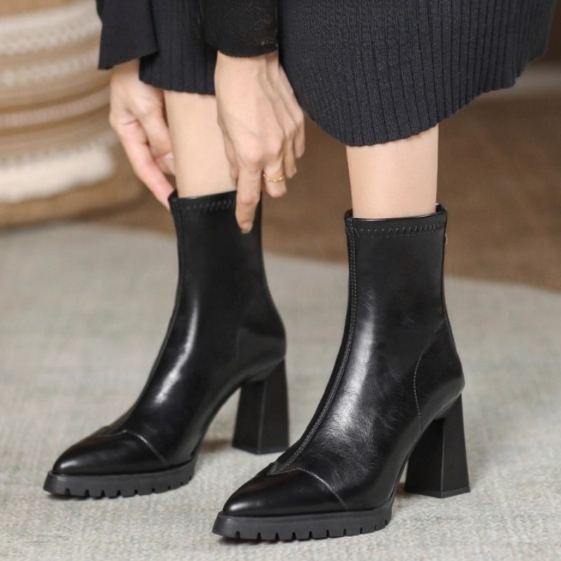 Botas apertadas francesas de b - Pump Heel Block avaliação e preço