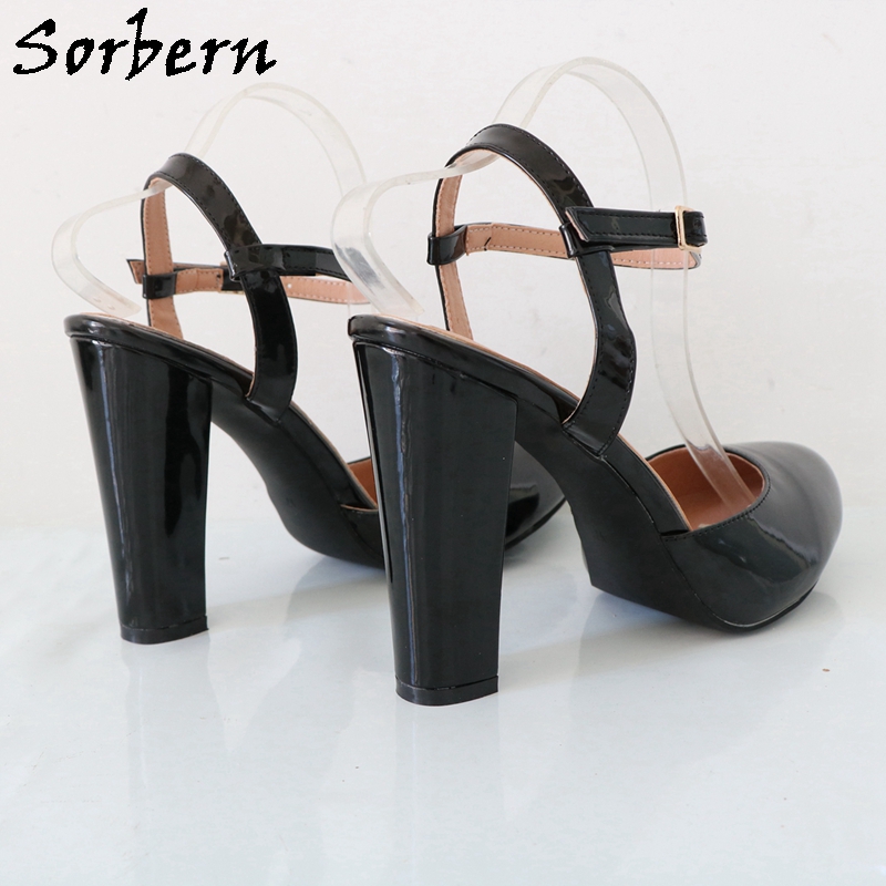 Sorbern-sapatos de cinta no to - Pump Heel Block avaliação e preço