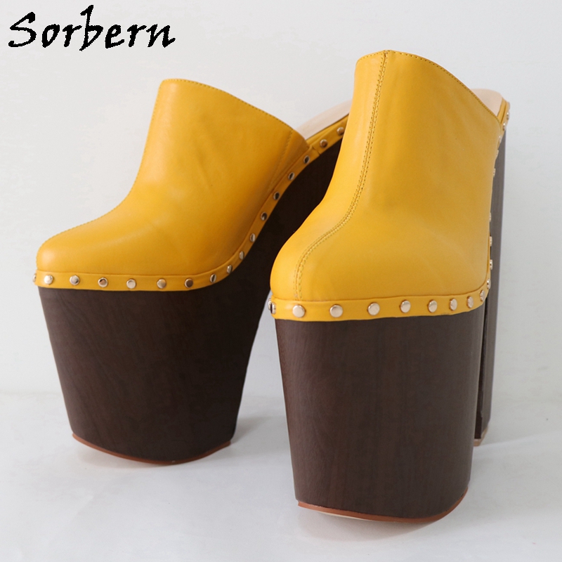 Sorbern gengibre amarelo bomba - Pump Heel Block avaliação e preço