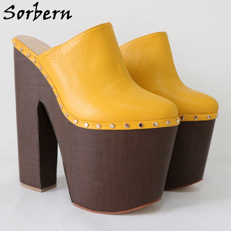 Sorbern gengibre amarelo bomba - Pump Heel Block avaliação e preço