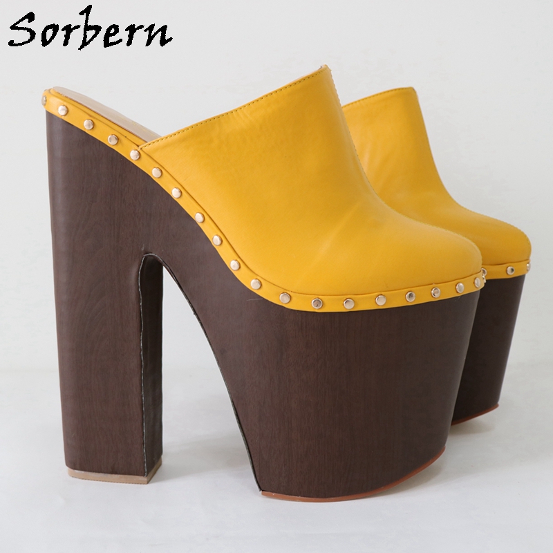 Sorbern gengibre amarelo bomba - Pump Heel Block avaliação e preço
