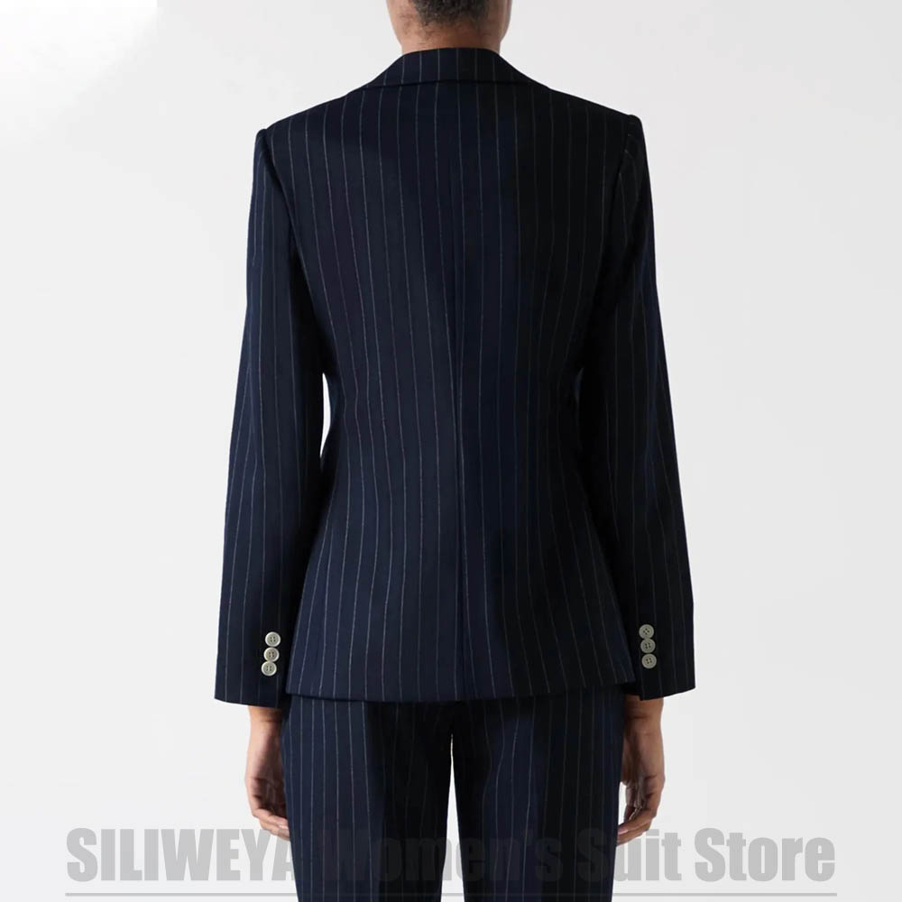Terno listrado azul marinho fe - Women Formal Wear For Meeting avaliação e preço