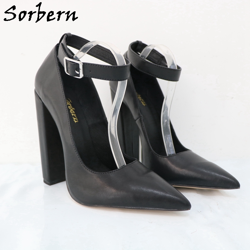 Sapatos com bomba de dedo apon - Pump Heel Block avaliação e preço