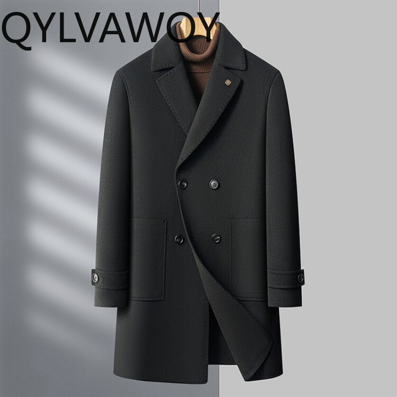 QYLVAWOY Jaqueta Masculina de  - Tailored Coat Wool avaliação e preço