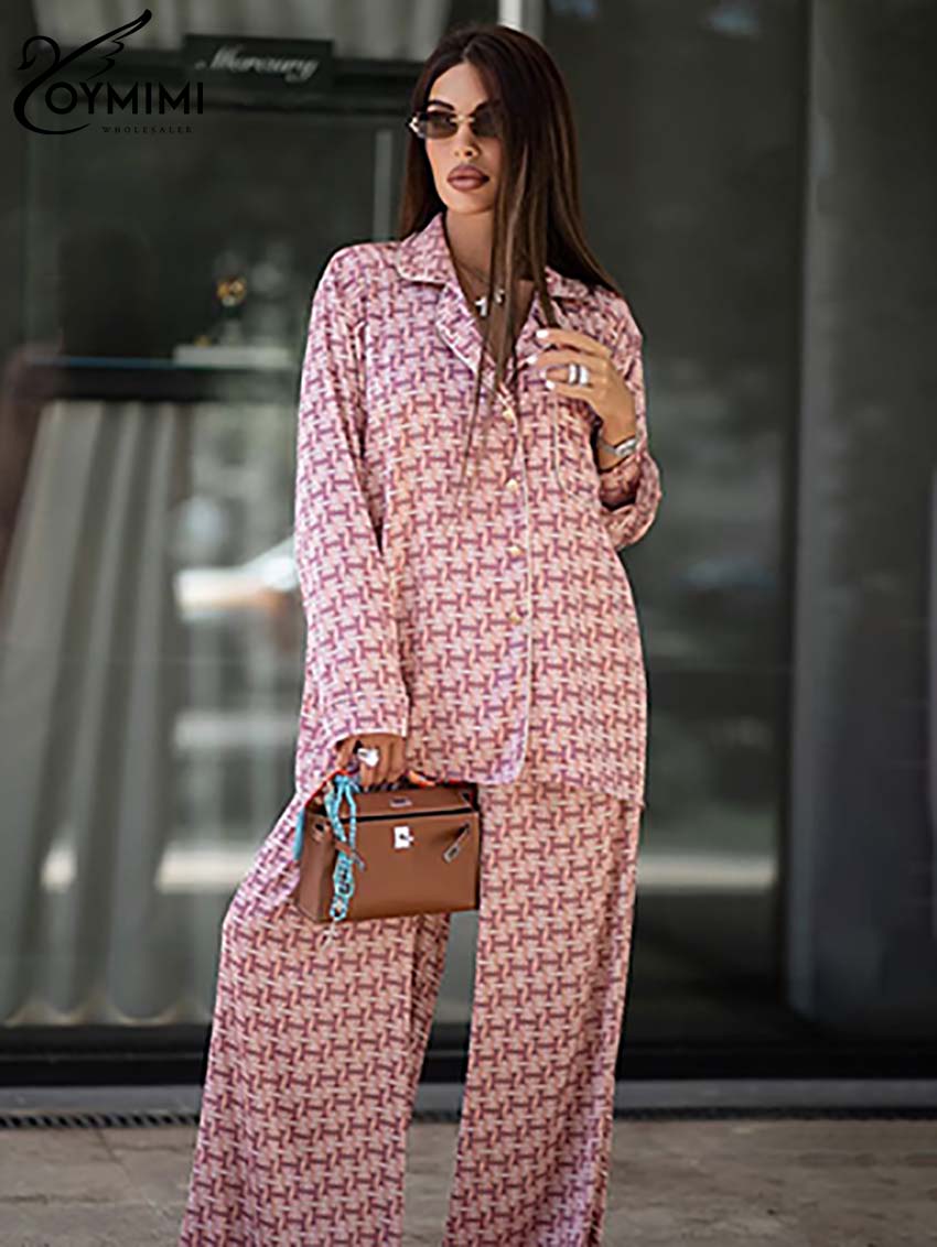 Oymimi moda rosa impressão fem - Women'S Formal Wear Suit avaliação e preço