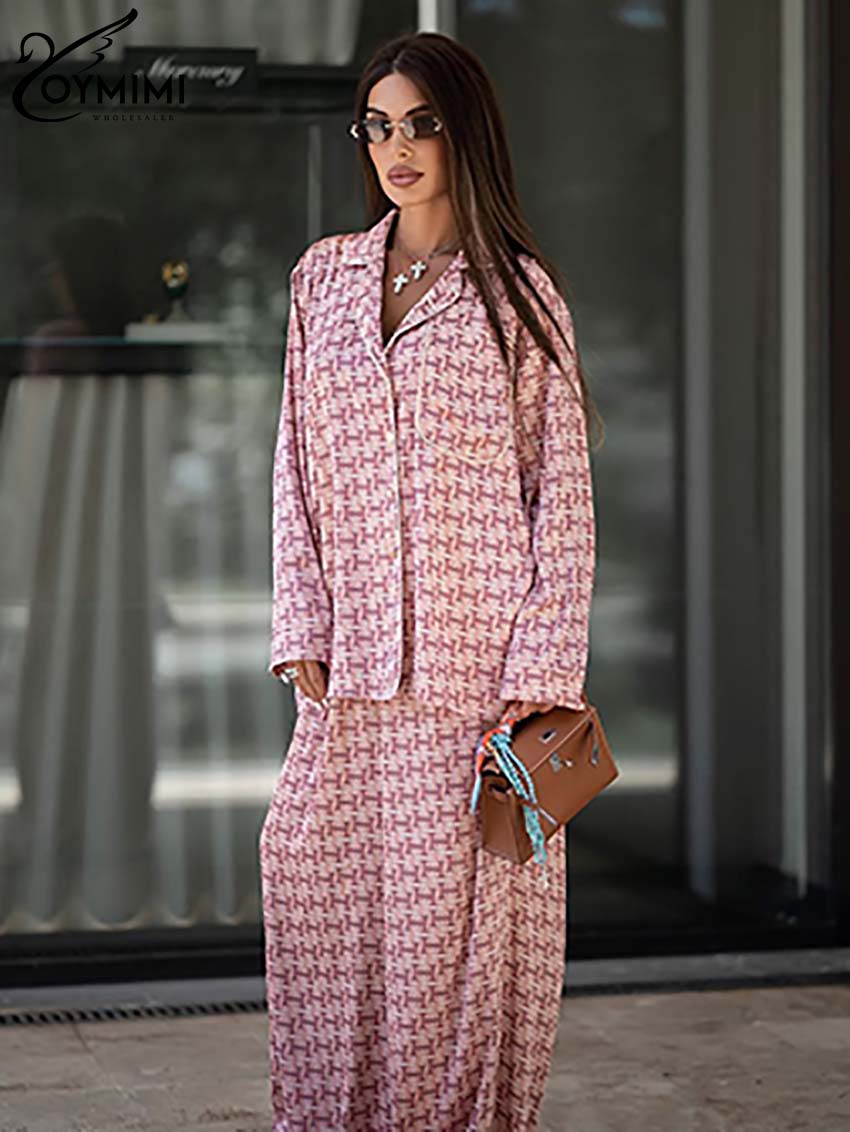Oymimi moda rosa impressão fem - Women'S Formal Wear Suit avaliação e preço