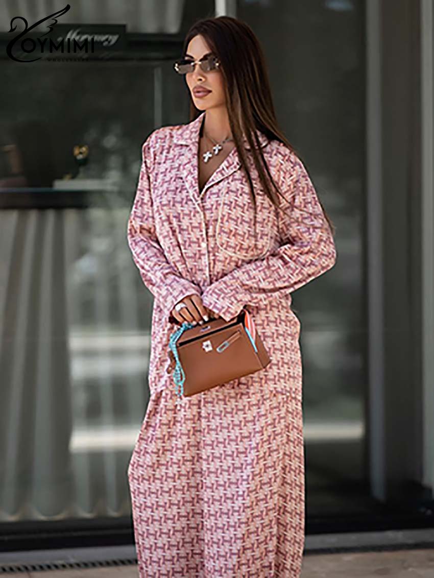 Oymimi moda rosa impressão fem - Women'S Formal Wear Suit avaliação e preço