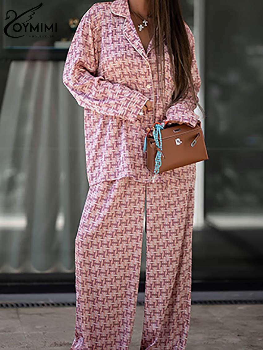 Oymimi moda rosa impressão fem - Women'S Formal Wear Suit avaliação e preço