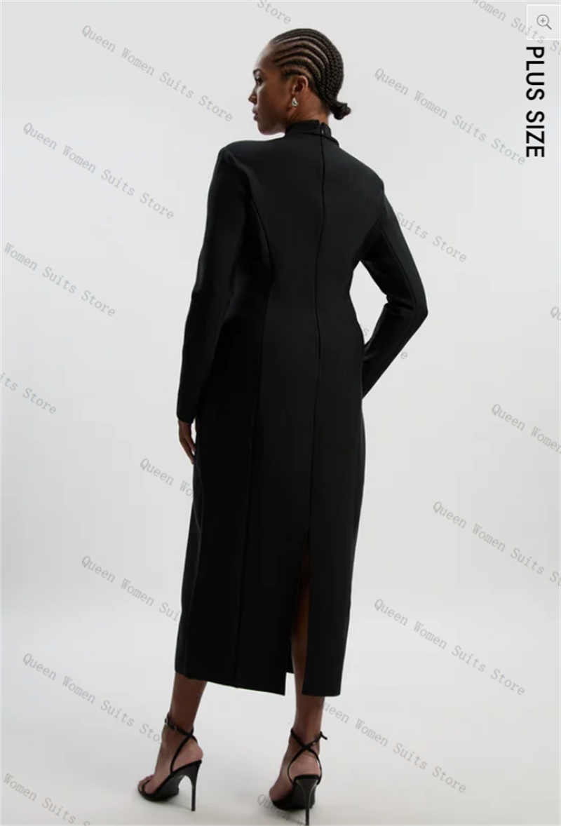 Preto algodão feminino terno 1 - Women'S Formal Wear For A Wedding Guest avaliação e preço