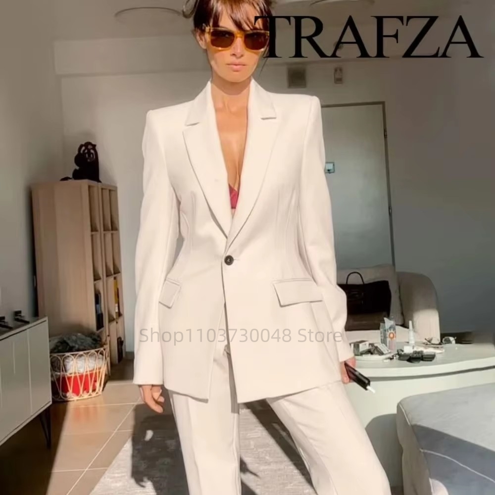 Conjunto de Blazer e Calças pa - Women'S Formal Wear Suit avaliação e preço