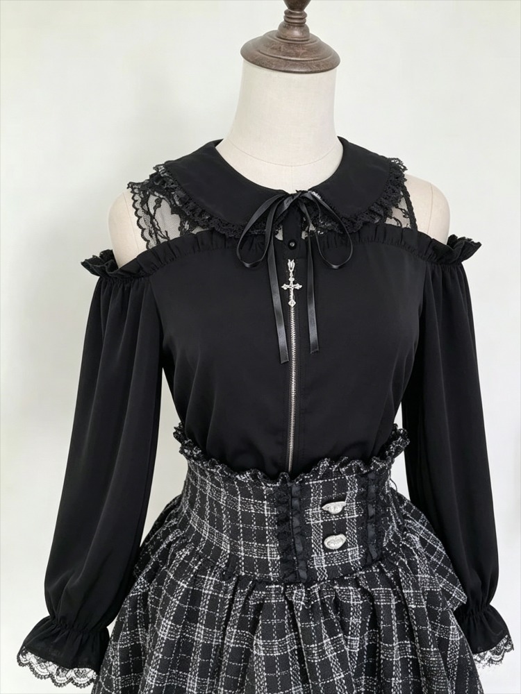 Blusa Feminina Sweet JK Estilo - Women Formal Blouses For Evening Wear avaliação e preço